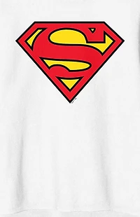 Superman Logo Long Sleeve Crew Neck Sweatshirt