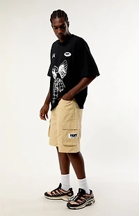 PLAY PALM ANGELS Graffiti Logo Relaxed Cargo Shorts