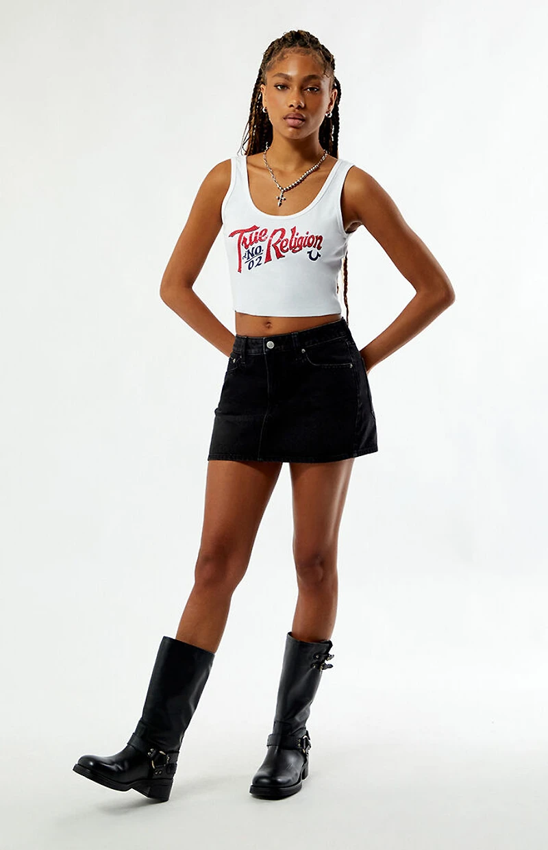 True Religion Crystal Vintage Ribbed Tank Top