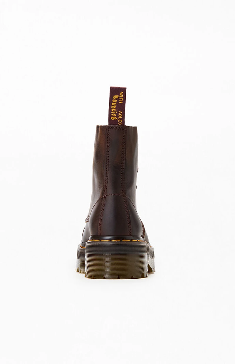 Dr Martens Brown Teacore Sinclair Leather Platform Boots