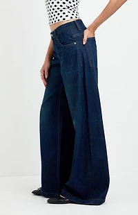 Pacsun Sloane Low Rise Ultra Baggy Jeans Dark Blue