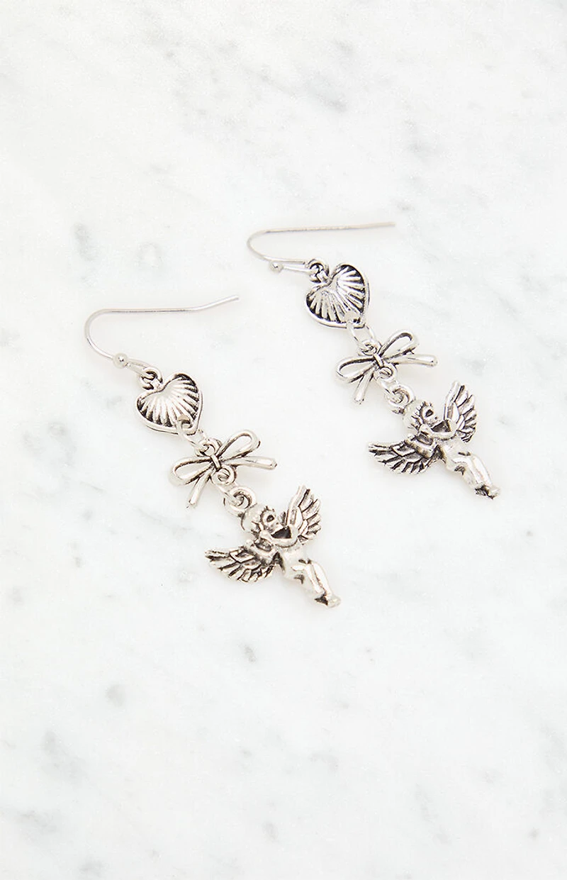 LA Hearts Angel Drop Earrings
