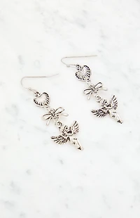 LA Hearts Angel Drop Earrings