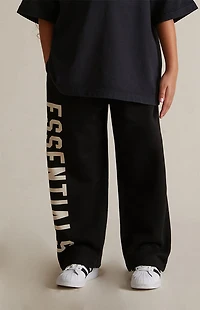 Fear of God Essentials Kids Black Fleece Relaxed Sweatpants