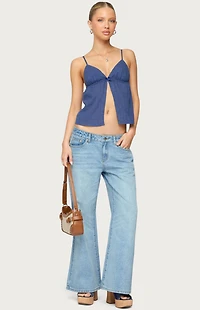 Edikted Petite Low Rise Wide Leg Jeans
