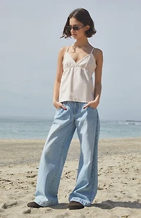 John Galt Pink Striped Edith Tank Top