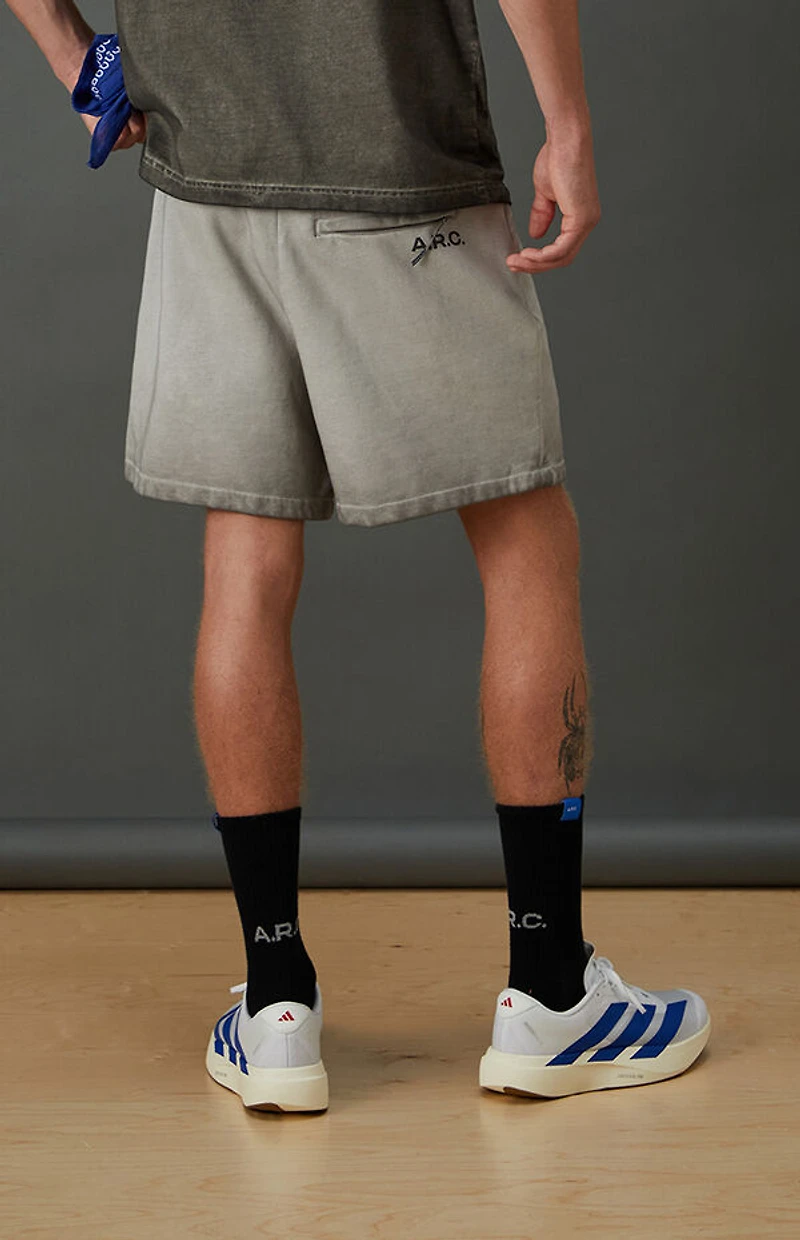 A.R.C. Active Gray Vintage Wash Heavyweight Fleece Sweat Shorts
