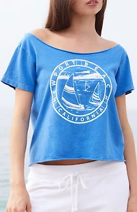 John Galt Blue Robyn Newport Beach Off-The-Shoulder Top