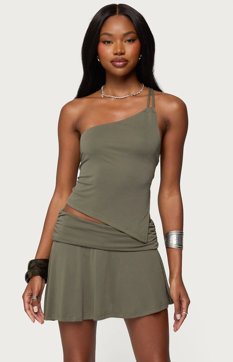 Edikted Janah Asymmetric One Shoulder Backless Top