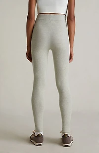 Fear of God ESSENTIALS Women's Heather Stone High Power Ribbed Knit Leggings
