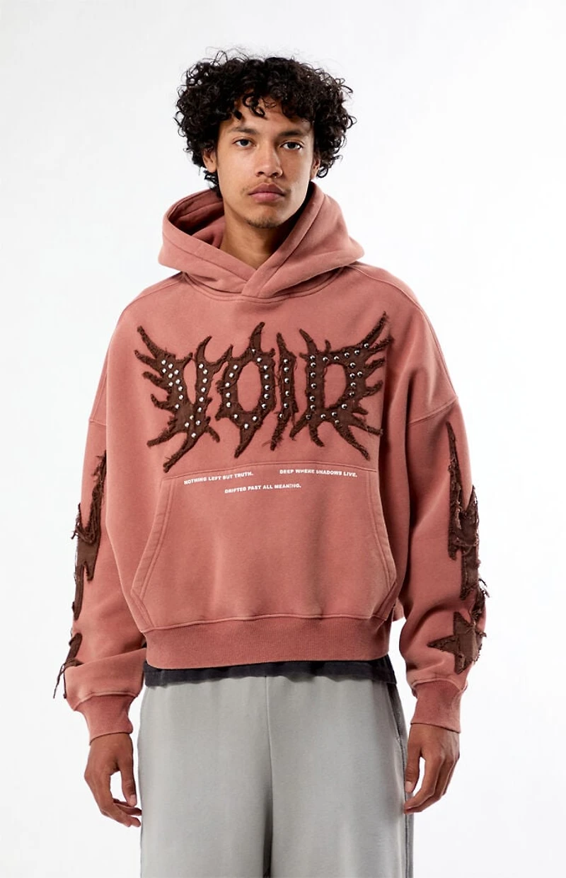 Pacsun Void Raw Applique Cropped Hoodie