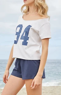 John Galt Robyn 84 Off-The-Shoulder Cropped T-Shirt