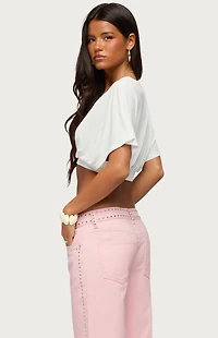 Edikted Candela V-Neck Cropped Top