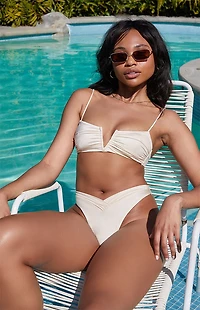 Pacsun Tan Ocean Shine Bralette Bikini Top