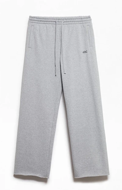 A.R.C. Heather Grey Standard Fleece Wide Leg Sweatpants