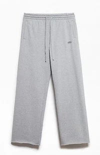 A.R.C. Heather Grey Standard Fleece Wide Leg Sweatpants