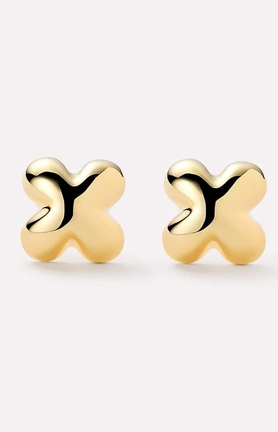 Ana Luisa Cassia Gold Stud Earrings
