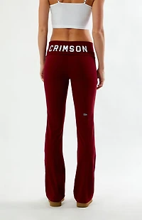 HYPE & VICE Harvard Crimson Fold-Over Yoga Pants