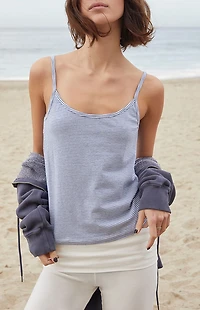 John Galt Striped Blue & White Tank Top