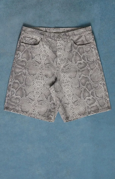 Pacsun Parker Baggy Denim Shorts Snake Print
