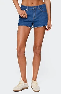 Edikted Birdy Low Rise Denim Shorts