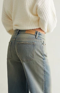Pacsun Casey Low Rise Baggy Jeans Tinted Light Blue
