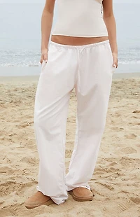 John Galt Pink Striped Anastasia Baggy Lounge Pants