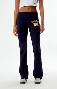 HYPE & VICE Michigan Wolverines Fold-Over Yoga Pants