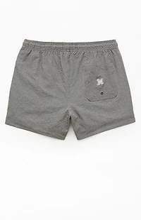 Pacsun Mini Check Seersucker 4.5" Swim Trunks