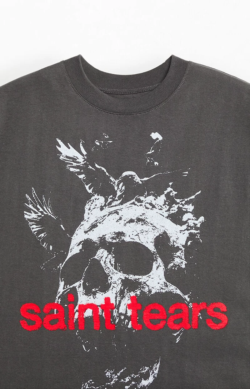 Pacsun Saint Tears Cropped Boxy T-Shirt