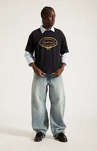 Pacsun Mason Baggy Barrel Jeans Light Blue