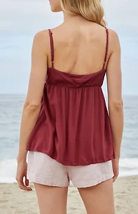 John Galt Burgundy Edith Tank Top
