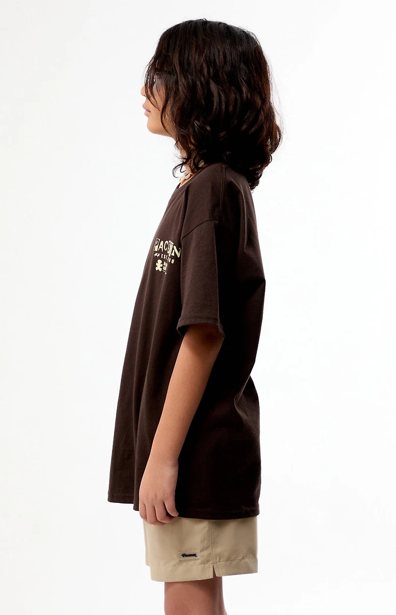Pacsun Kids Brown Graphic T-Shirt