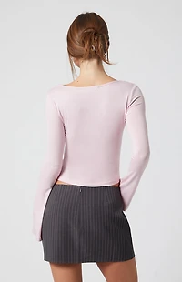 Third Charm Pinstripe Low Rise Mini Skirt