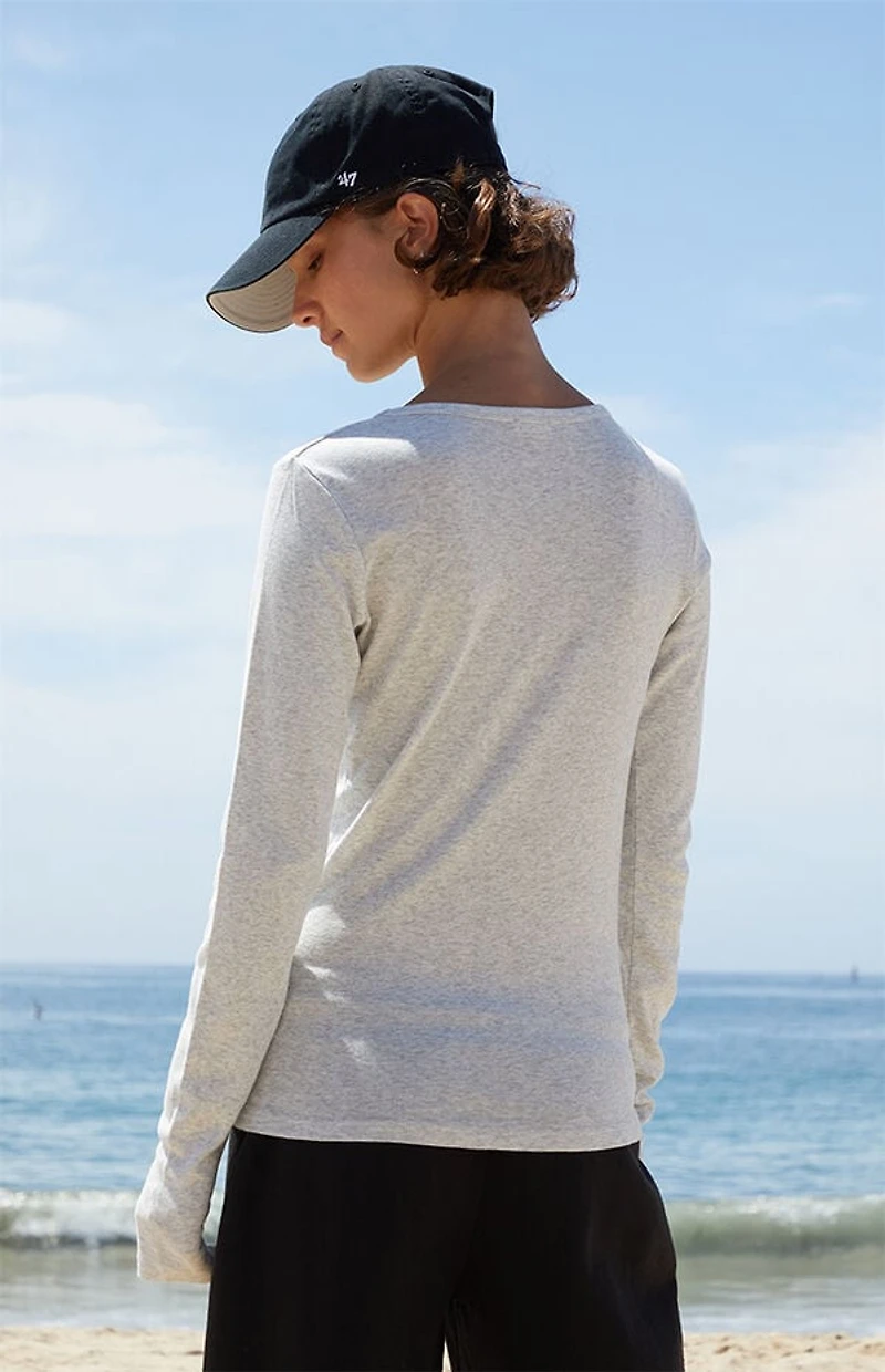 John Galt Silver Leah Long Sleeve Top