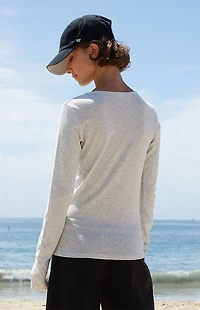 John Galt Silver Leah Long Sleeve Top