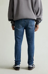 Pacsun Bryce Stacked Skinny Jeans Stretch Dark Blue