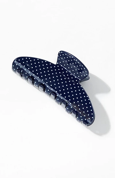 John Galt Navy Polka Dot Hair Claw Clip