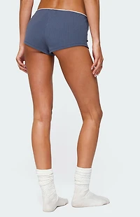 Edikted Isela Contrast Pointelle Shorts