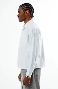 Pacsun Blue Drew Striped Long Sleeve Button Down Shirt