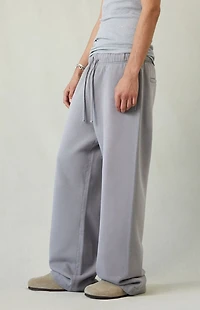 Pacsun Light Gray Fleece Extreme Baggy Sweatpants