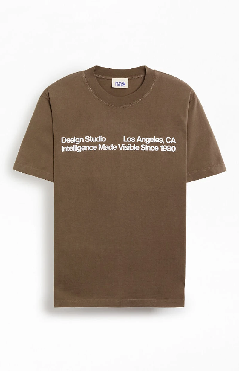 Pacsun Brown Design Studio T-Shirt
