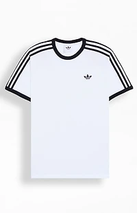 adidas White Three Stripe T-Shirt
