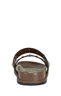 AZALEA WANG Women's Storge Brown Flat Sandals