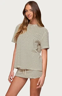 Edikted Brena Striped Oversized T-Shirt