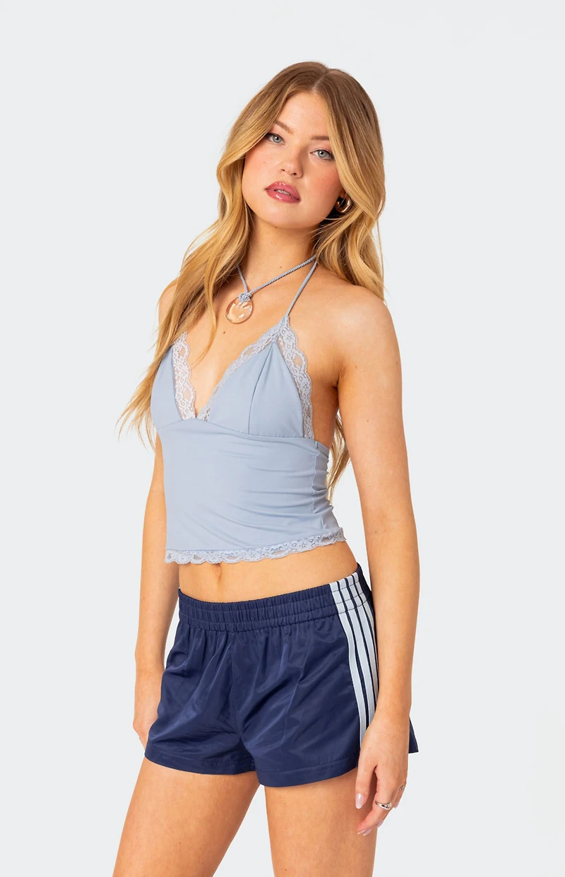 Edikted Sharona Lace Trim Tank To