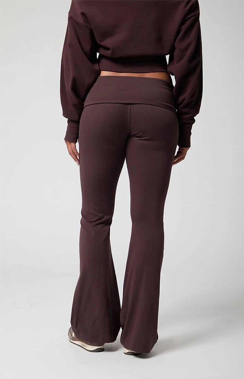 PAC 1980 DRIFT Active Fold-Over Waistband Flare Yoga Pants