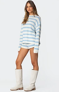 Edikted Amaris Striped Knit Shorts
