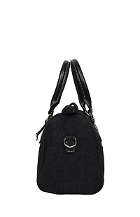 True Religion Black Denim Heritage Satchel Bag