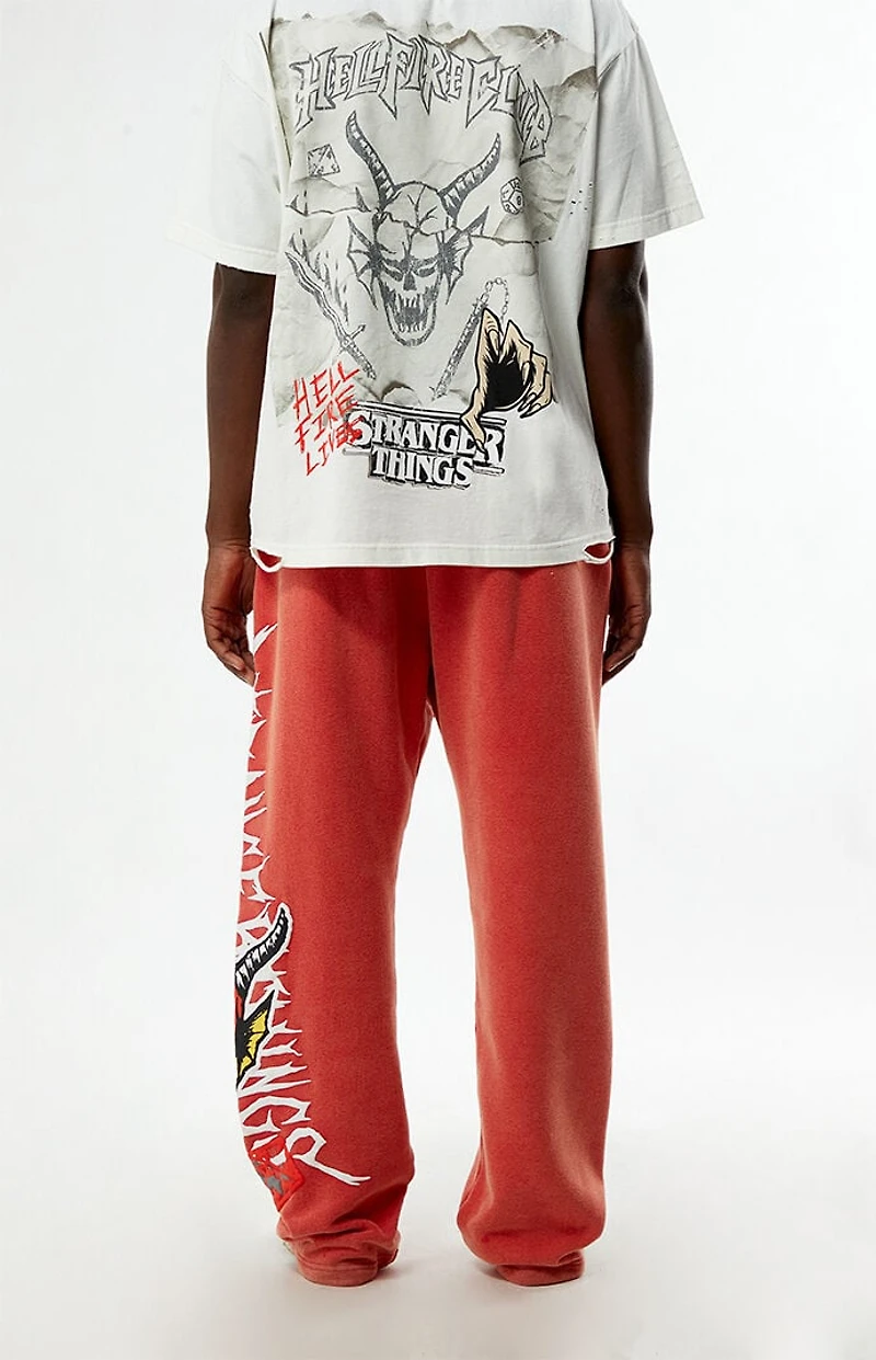 Netflix x Stranger Things Red Hellfire Club Baggy Sweatpants